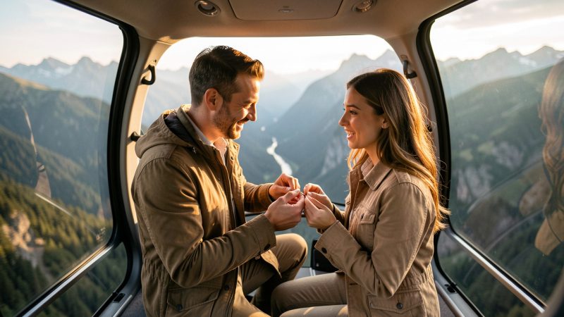 Demande en mariage en hélicoptère : organiser la surprise et les photos
